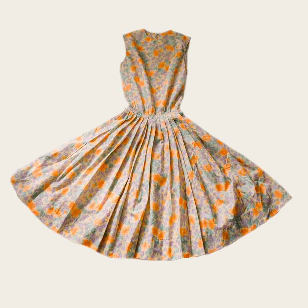 1950s vintage floral dress